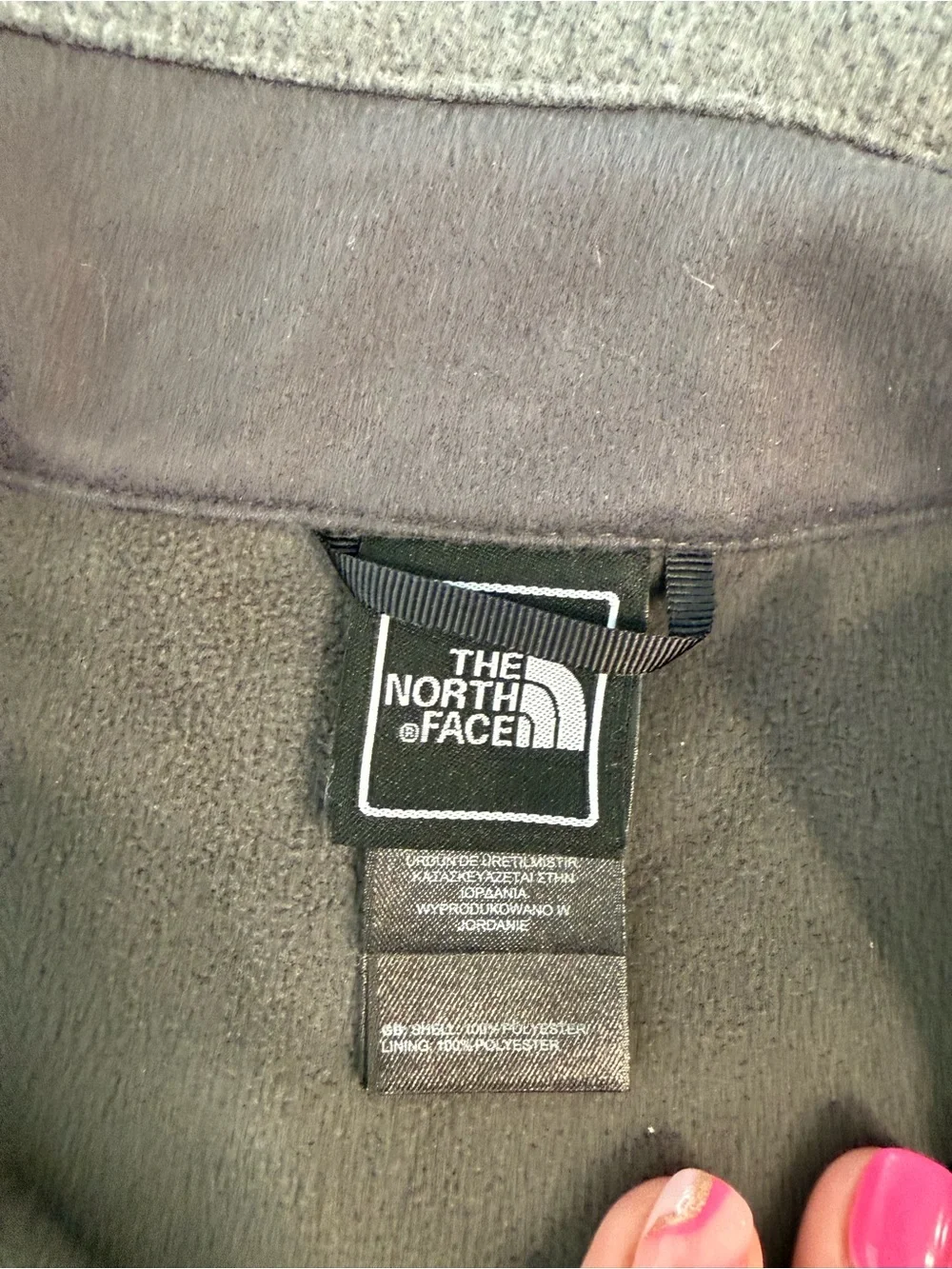 The North Face Men's Mid Grey Heather Glacier Fleece Vest Full Zip Layer Medium